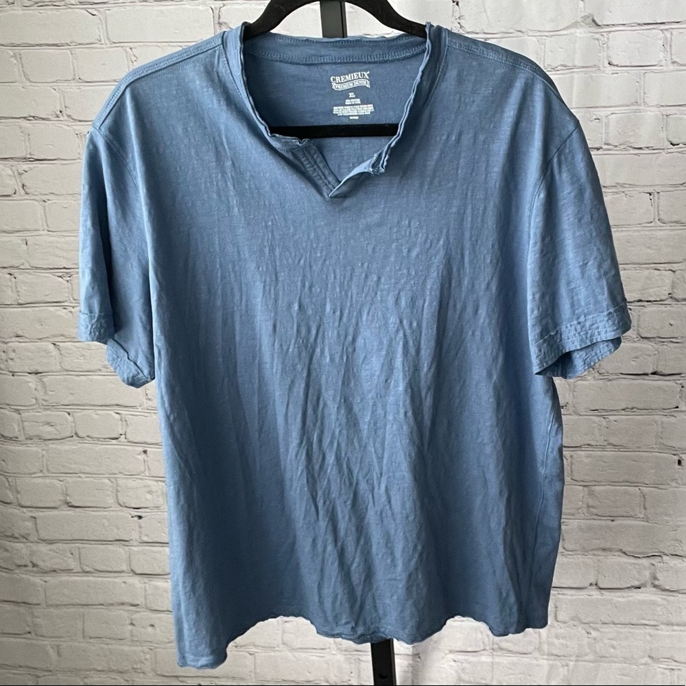 Cremieux Henley Shirt Blue Size XL